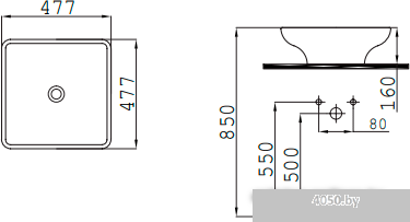 Умывальник iDevit Square 0101-2486