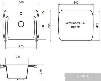 Кухонная мойка Granicom G003 (дакар)