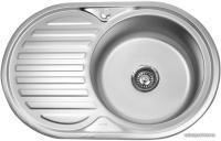 Кухонная мойка Sinklight 7750B (правая, матовая, глубина чаши 18 см, сталь 0.8 мм)