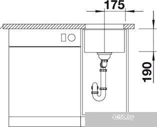 Кухонная мойка Blanco Subline 320-U (антрацит) [513406]