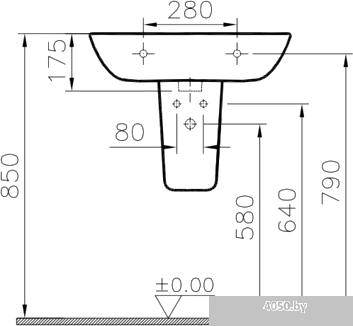 Умывальник Vitra S20 60x46 [5503B003-0001]