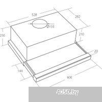Akpo Light Touch Glass Twin II 60 WK-7 (белое стекло/нержавеющая сталь)
