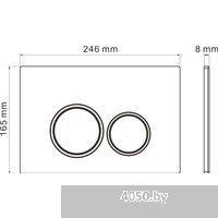 Roxen Antares в комплекте с инсталляцией Attach 5 в 1 966902 (кнопка: хром матовый)