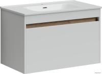 Sancos Тумба под умывальник Smart SM80W (белый глянец)