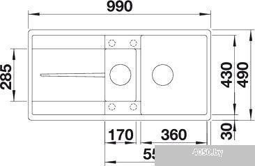 Кухонная мойка Blanco Metra 6 S-F (антрацит) [519113]