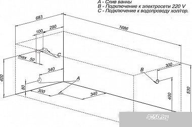 Ванна Aquanet Extra 170x70 (с каркасом и экраном)