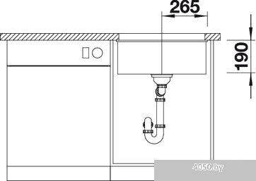 Кухонная мойка Blanco Subline 500-U (жемчужный) [520658]