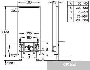 Инсталляция для биде Grohe Rapid SL [38553001]