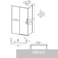 Grossman Style 130x80x195 120.K33.05.1380.21.02 (черный матовый/стекло шиншилла)