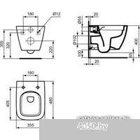 Ideal Standard I.Life S 48 см с сиденьем T459201+T473701