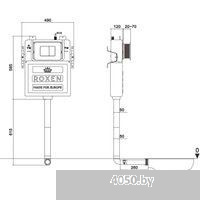 Roxen Antares в комплекте с инсталляцией Roxen Attach 5 в 1 968412 (кнопка: сатин)