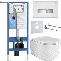 Roxen Vine Tornado в комплекте с инсталляцией StounFix Dual Fresh 6 в 1 979024 (кнопка: белый глянце