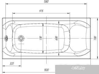 Ванна Aquatek Альфа 140x70 (с экраном)