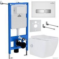 Roxen Cube Bidet One Rimless 6 в 1 StounFix Slim 640526 (белое стекло)