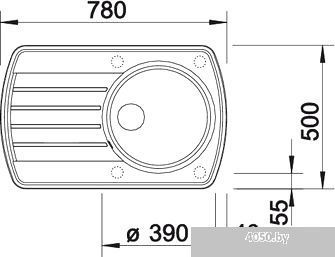 Кухонная мойка Blanco Rondoval 45 S 525963 (черный)