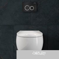 Roxen Egg в комплекте с инсталляцией StounFix Dual Fresh 6 в 1 964010 (кнопка: черный матовый)