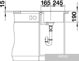 Кухонная мойка Blanco Metra 45 S-F (белый) [519083]