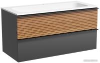 Sancos Тумба под умывальник Delta DL100GR (дуб красный/графит)