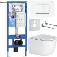 Roxen Vortex Tornado в комплекте с инсталляцией StounFix Dual Fresh 6 в 1 868536 (кнопка: белый глян