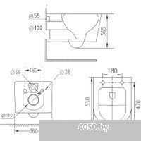 Roxen Vortex Tornado в комплекте с инсталляцией StounFix Dual Fresh 6 в 1 964479 (кнопка: хром матов