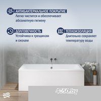 Lauter Oasis 180 21203080 (с каркасом и сифоном 21Y11022 белый)