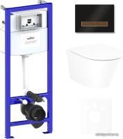 Унитаз Lavinia Boho Relfix Biore Compacto Rimless 6 в 1 75110144 (черный стекло)