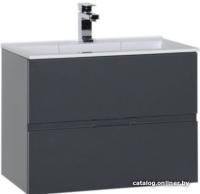 Aquanet Тумба Алвита 70 с умывальником Фортуна 70 (серый антрацит)