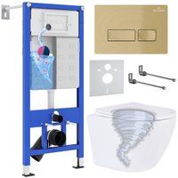 Roxen Antares Tornado в комплекте с инсталляцией StounFix Dual Fresh 6 в 1 968332 (кнопка: браширова