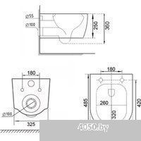 Roxen Royal Matt в комплекте с инсталляцией StounFix Dual Fresh 6 в 1 868620 (кнопка: оружейная стал