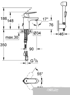 Смеситель Grohe Eurosmart Cosmopolitan 23125000