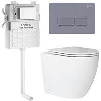 Roxen Antares в комплекте с инсталляцией Attach 5 в 1 967072 (кнопка: серый бетон)