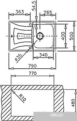Кухонная мойка TEKA Universo 1B 1D 79.50 (10120001)