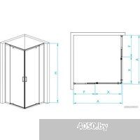 RGW PA-038B 350803899-14 90x90 (черный/прозрачное стекло)