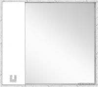 Misty Шкаф с зеркалом Мия 90 L (левый, белый/серый)