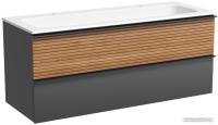 Sancos Тумба под умывальник Delta DL120GR (дуб красный/графит)