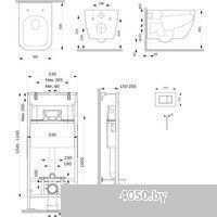 AM.PM Master Fit IS100201.901701 (белый глянцевый, с кнопкой смыва)