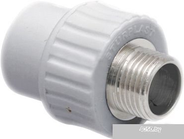 РосТурПласт Муфта ПП комбинированная НР (серый) 25х1/2