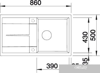 Кухонная мойка Blanco Metra 5 S (белый) [513037]