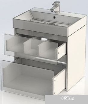 Aquanet Тумба Бруклин 60 00212596 с умывальником Slim Synergy (белый)