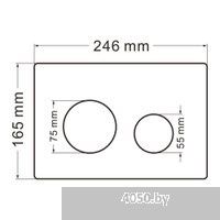 Abber Rechteck AC1201MB-AC0105-AC0121MMG (с кнопкой смыва)