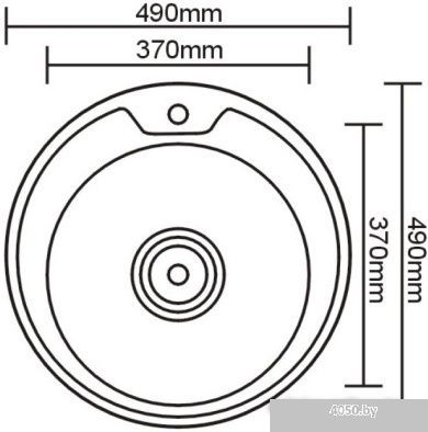 Кухонная мойка Sinklight 490 (декор, сталь 0.8 мм)
