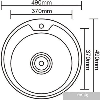 Кухонная мойка Sinklight 490 (полированная, сталь 0.8 мм)