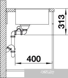 Кухонная мойка Blanco Subline 340/160-F (белый)