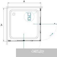 RGW PA-038B 350803899-14 90x90 (черный/прозрачное стекло)