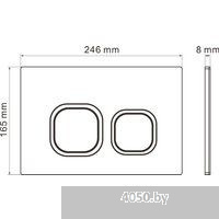 Roxen Antares в комплекте с инсталляцией Attach 5 в 1 966947 (кнопка: хром матовый)