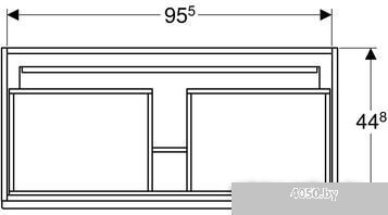 Geberit Тумба Renova Plan 100 869500000 под умывальник 122200000 (белый)