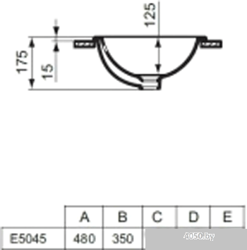 Умывальник Ideal Standard Connect 48x35 [E504501]