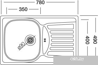 Кухонная мойка Kromevye EC 164 D