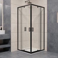 RGW PA-038B 350803899-14 90x90 (черный/прозрачное стекло)