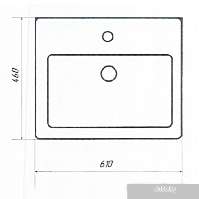 Misty Тумба под умывальник Енисей 60 (белая 2 ящика) Э-Ени01060-0112Я